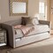 Baxton Studio Camino Modern Beige Upholstered Daybed with Guest Trundle Bed 131-7308 - alternate 5